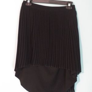 Black Chiffon High Low Skirt
